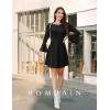 imageHomRain Womens Casual Spring Dress 34 Bell Sleeve Work Church ALine Dresses for Women 2025 Crewneck Knit Sweater OutfitsBlack