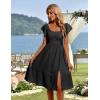 imageHomRain Womens Casual Wedding Dresses for Summer 2025 Vintage Graduation Square Neck Cocktail Beach Dress for Tea PartyBlack