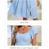 imageHomRain Womens Casual Wedding Dresses for Summer 2025 Vintage Graduation Square Neck Cocktail Beach Dress for Tea PartyBlue