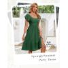 imageHomRain Womens Casual Wedding Dresses for Summer 2025 Vintage Graduation Square Neck Cocktail Beach Dress for Tea PartyDark Green
