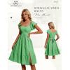 imageHomRain Womens Casual Wedding Dresses for Summer 2025 Vintage Graduation Square Neck Cocktail Beach Dress for Tea PartyMint