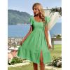 imageHomRain Womens Casual Wedding Dresses for Summer 2025 Vintage Graduation Square Neck Cocktail Beach Dress for Tea PartyMint