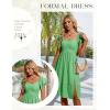 imageHomRain Womens Casual Wedding Dresses for Summer 2025 Vintage Graduation Square Neck Cocktail Beach Dress for Tea PartyMint
