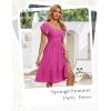 imageHomRain Womens Casual Wedding Dresses for Summer 2025 Vintage Graduation Square Neck Cocktail Beach Dress for Tea PartyRose