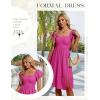 imageHomRain Womens Casual Wedding Dresses for Summer 2025 Vintage Graduation Square Neck Cocktail Beach Dress for Tea PartyRose