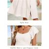imageHomRain Womens Casual Wedding Dresses for Summer 2025 Vintage Graduation Square Neck Cocktail Beach Dress for Tea PartyWhite