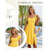 imageHomRain Womens Casual Wedding Dresses for Summer 2025 Vintage Graduation Square Neck Cocktail Beach Dress for Tea PartyYellow