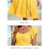 imageHomRain Womens Casual Wedding Dresses for Summer 2025 Vintage Graduation Square Neck Cocktail Beach Dress for Tea PartyYellow