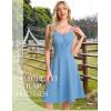 imageHomRain Womens Cocktail Party Dress VNeck ampamp Strap Dresses for Women Casual Swing Wedding Guest DressBlue
