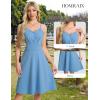 imageHomRain Womens Cocktail Party Dress VNeck ampamp Strap Dresses for Women Casual Swing Wedding Guest DressBlue