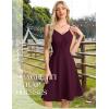 imageHomRain Womens Cocktail Party Dress VNeck ampamp Strap Dresses for Women Casual Swing Wedding Guest DressBurgundy