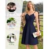 imageHomRain Womens Cocktail Party Dress VNeck ampamp Strap Dresses for Women Casual Swing Wedding Guest DressNavy