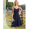 imageHomRain Womens Cocktail Party Dress VNeck ampamp Strap Dresses for Women Casual Swing Wedding Guest DressNavy