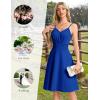 imageHomRain Womens Cocktail Party Dress VNeck ampamp Strap Dresses for Women Casual Swing Wedding Guest DressRoyalblue