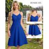 imageHomRain Womens Cocktail Party Dress VNeck ampamp Strap Dresses for Women Casual Swing Wedding Guest DressRoyalblue