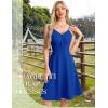 imageHomRain Womens Cocktail Party Dress VNeck ampamp Strap Dresses for Women Casual Swing Wedding Guest DressRoyalblue