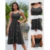 imageHomRain Womens Cocktail Tea Party Beach Dresses Formal Graduation Wedding Guest Chiffon Summer Evening Elegant Dress 2025Black