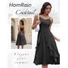 imageHomRain Womens Cocktail Tea Party Beach Dresses Formal Graduation Wedding Guest Chiffon Summer Evening Elegant Dress 2025Black