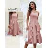 imageHomRain Womens Cocktail Tea Party Beach Dresses Formal Graduation Wedding Guest Chiffon Summer Evening Elegant Dress 2025Blush