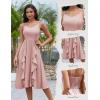 imageHomRain Womens Cocktail Tea Party Beach Dresses Formal Graduation Wedding Guest Chiffon Summer Evening Elegant Dress 2025Blush