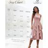 imageHomRain Womens Cocktail Tea Party Beach Dresses Formal Graduation Wedding Guest Chiffon Summer Evening Elegant Dress 2025Blush