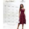 imageHomRain Womens Cocktail Tea Party Beach Dresses Formal Graduation Wedding Guest Chiffon Summer Evening Elegant Dress 2025Burgundy