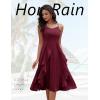 imageHomRain Womens Cocktail Tea Party Beach Dresses Formal Graduation Wedding Guest Chiffon Summer Evening Elegant Dress 2025Burgundy