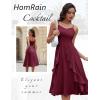 imageHomRain Womens Cocktail Tea Party Beach Dresses Formal Graduation Wedding Guest Chiffon Summer Evening Elegant Dress 2025Burgundy