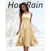 imageHomRain Womens Cocktail Tea Party Beach Dresses Formal Graduation Wedding Guest Chiffon Summer Evening Elegant Dress 2025Champagne