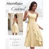 imageHomRain Womens Cocktail Tea Party Beach Dresses Formal Graduation Wedding Guest Chiffon Summer Evening Elegant Dress 2025Champagne
