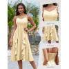 imageHomRain Womens Cocktail Tea Party Beach Dresses Formal Graduation Wedding Guest Chiffon Summer Evening Elegant Dress 2025Champagne