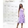 imageHomRain Womens Cocktail Tea Party Beach Dresses Formal Graduation Wedding Guest Chiffon Summer Evening Elegant Dress 2025Lavender