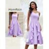 imageHomRain Womens Cocktail Tea Party Beach Dresses Formal Graduation Wedding Guest Chiffon Summer Evening Elegant Dress 2025Lavender