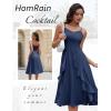 imageHomRain Womens Cocktail Tea Party Beach Dresses Formal Graduation Wedding Guest Chiffon Summer Evening Elegant Dress 2025Navy