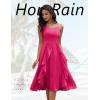 imageHomRain Womens Cocktail Tea Party Beach Dresses Formal Graduation Wedding Guest Chiffon Summer Evening Elegant Dress 2025Rose