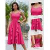 imageHomRain Womens Cocktail Tea Party Beach Dresses Formal Graduation Wedding Guest Chiffon Summer Evening Elegant Dress 2025Rose