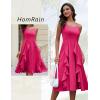 imageHomRain Womens Cocktail Tea Party Beach Dresses Formal Graduation Wedding Guest Chiffon Summer Evening Elegant Dress 2025Rose