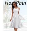 imageHomRain Womens Cocktail Tea Party Beach Dresses Formal Graduation Wedding Guest Chiffon Summer Evening Elegant Dress 2025White