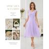 imageHomRain Womens Formal Casual Dress for Summer Lavender Bridesmaid Ruffle Dresses for Women 2025Lavender L
