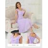 imageHomRain Womens Formal Casual Dress for Summer Lavender Bridesmaid Ruffle Dresses for Women 2025Lavender L