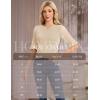 imageHomRain Womens Ruffle 34 Sleeve Sparkle Top Blouses Casual Shirts 2025 Crew Neck Glitter Night Out Tops for Elegant EveningChampagne