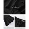 imageHomRain Womens Wedding Guest Dress Elegant Formal Cocktail Bell Sleeve Dress for Prom Homecoming Tea PartyBlack