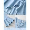 imageHomRain Womens Wedding Guest Dress Elegant Formal Cocktail Bell Sleeve Dress for Prom Homecoming Tea PartyBlue