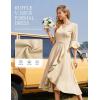 imageHomRain Womens Wedding Guest Dress Elegant Formal Cocktail Bell Sleeve Dress for Prom Homecoming Tea PartyChampagne