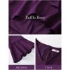 imageHomRain Womens Wedding Guest Dress Elegant Formal Cocktail Bell Sleeve Dress for Prom Homecoming Tea PartyGrape