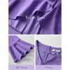 imageHomRain Womens Wedding Guest Dress Elegant Formal Cocktail Bell Sleeve Dress for Prom Homecoming Tea PartyLavender