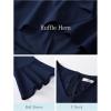imageHomRain Womens Wedding Guest Dress Elegant Formal Cocktail Bell Sleeve Dress for Prom Homecoming Tea PartyNavy
