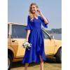 imageHomRain Womens Wedding Guest Dress Elegant Formal Cocktail Bell Sleeve Dress for Prom Homecoming Tea PartyRoyalblue
