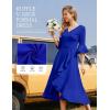 imageHomRain Womens Wedding Guest Dress Elegant Formal Cocktail Bell Sleeve Dress for Prom Homecoming Tea PartyRoyalblue