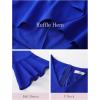 imageHomRain Womens Wedding Guest Dress Elegant Formal Cocktail Bell Sleeve Dress for Prom Homecoming Tea PartyRoyalblue